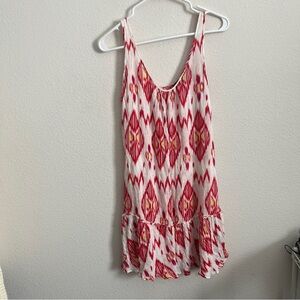 Patterson J Kincaid originals size small Boho Red White Sleeveless Dress tunic